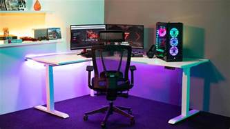 top   gaming computer desk  multiple monitors