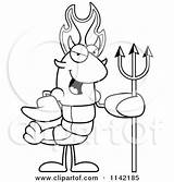 Clipart Lobster Mascot Devil Crawdad Character Cartoon Thoman Cory Vector Outlined Coloring Royalty Cajun 2021 sketch template