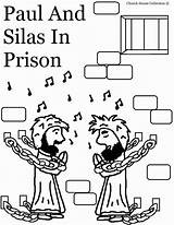 Silas Paul Coloring Prison Jail Pages Bible Printable Clipart Kids School Sunday Preschool God Color Print Crafts Clip Acts Sheets sketch template