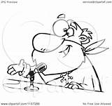 Speaking Crs Microphone Santa Into Toonaday Clipart Cartoon Outlined Coloring Vector 2021 sketch template
