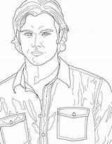 Supernatural Coloring Pages Sam Winchester Drawing Etsy Smith Castiel Book Items Color Getcolorings Similar Adult Template Listing Fan Paper sketch template