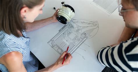 female engineer designing equipment  stock photo