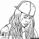 Coloring Lil Wayne Drawing Hop Hip Rap Rapper Outline Sheets Thecolor Adult Drawings Cartoon Adults Wrld Juice Star Wiz Getdrawings sketch template