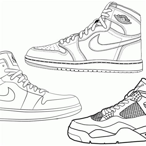 air jordan shoes coloring pages mitraland     draw
