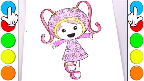 draw  colors milli  team umizoomi coloring page