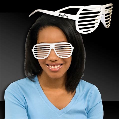White Slotted Shutter Shade Eyeglasses Sunglasses Eyeglasses And Masks