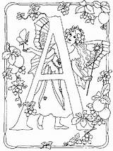 Coloring Pages Fairy Fairies Alphabet Rocks Fun sketch template