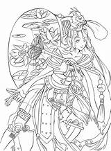 Lineart Empress Coloring Fairy sketch template