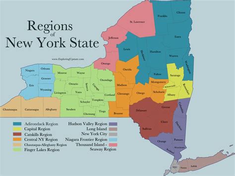 Regional Map Of New York State New York State Map Of New York Ny Map