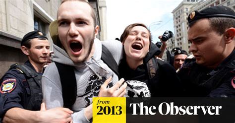 Police Arrest 30 At Gay Pride Rally In Moscow Russia The Guardian