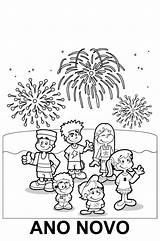 Feliz Atividades Passagem Reveillon Infantil Nouvel Ensino Brinquedos Coloriages sketch template