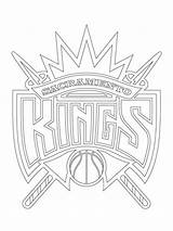 Coloring Pages Logo Nba Kings Lakers Sacramento Logos Drawing Spurs Team 76ers Cleveland Cavaliers San Pistons Color Clipart Detroit Sports sketch template