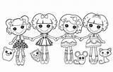 Lalaloopsy Coloring Characters Pages Colouring Print Colorluna Mermaid Color Kids Dolls Girls Disney Size Luna Animal sketch template