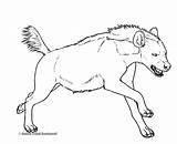 Hyena Coloring Lineart sketch template