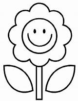 Coloring Flower Pages Simple Popular sketch template