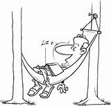 Hammock Snoozing Cliparting Leishman sketch template