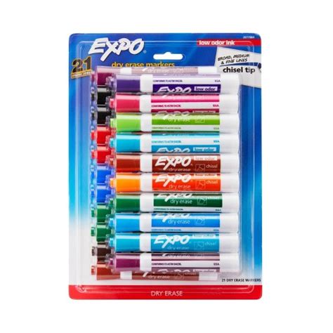 pk dry erase marker chisel tip multicolor expo target
