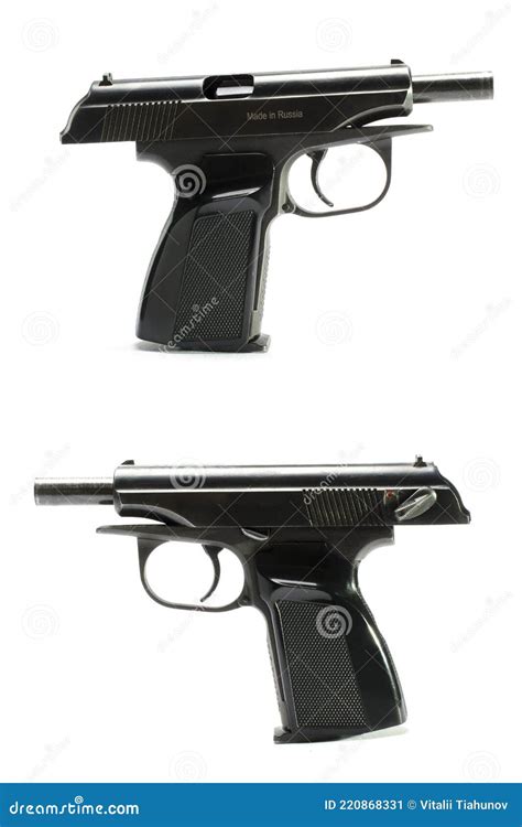 pistol  open  isolated  white stock image image  caliber
