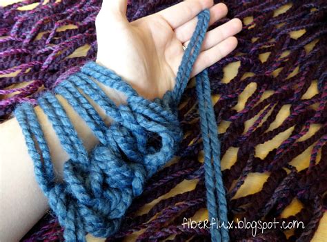 fiber flux   arm knitting video tutorial