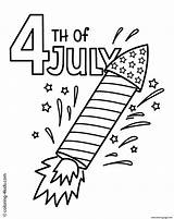 Coloring July Independence Pages Printable Kids 4th Usa Th Drawing Print Fireworks Fourth Sheets Color 4thofjuly Rocket Colouring American Easy sketch template