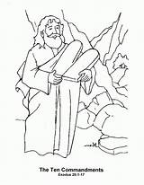 Coloring Commandments Moses Pages Clip Clipart Sinai Obey Bible Obeying Ten Mount Lds Cliparts Story Colouring Library Comments 1275 1650 sketch template