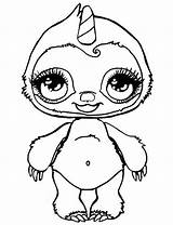 Poopsie Slime Sloth sketch template