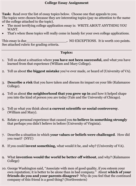 write  college application essay layout format   format