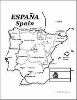 Spain Map Coloring Pages Clipart Labeled Clip Spanish Sheets Colouring Color Abcteach Portugal Books Choose Board Clipground sketch template