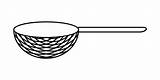 Sifter Flour Grate Sieve Linear sketch template