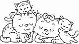 Family Coloring Animal Drawing Pages Cat Clipart Preschoolers Library Popular Getdrawings Clip Coloringhome sketch template