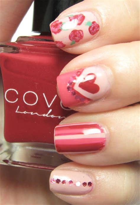 simple nail art designs ideas  valentines day  heart nails fabulous nail art designs