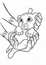 Coloring Simba Lion Pages King Baby Kids sketch template