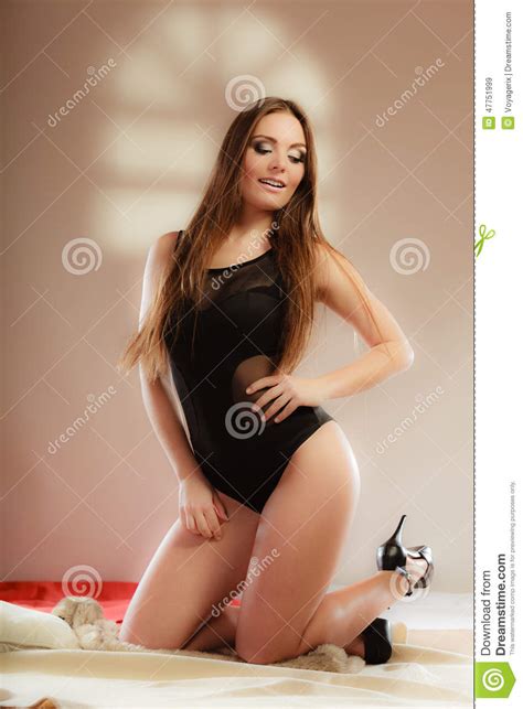 Woman In Lingerie On Bed Stock Image Image Of Passion 47751999
