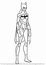 Batgirl Justice Young Draw Drawing Step Cartoon Tutorials Choose Board sketch template