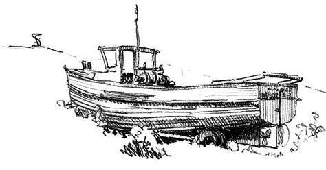 sketching fishing boat coloring pages kids play color
