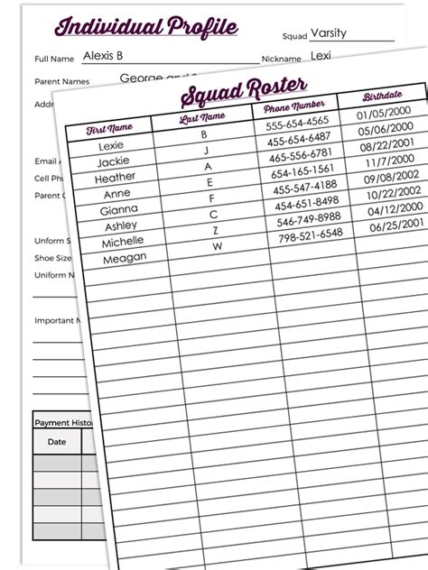 cheer coach printables web  cheer coach planner tryouts