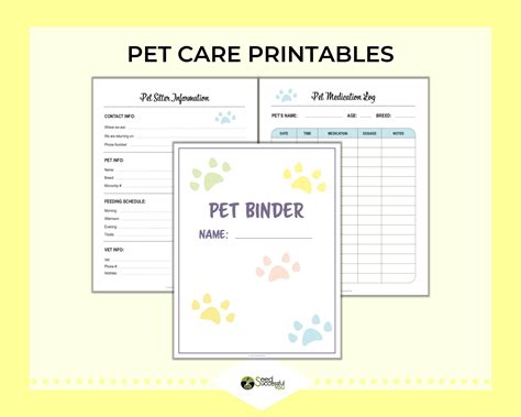 pet binder printables printable word searches