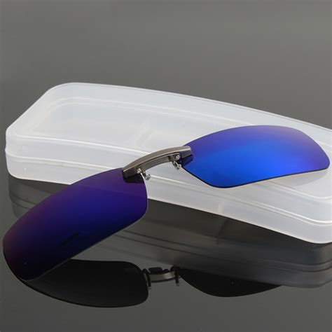 Dressuup Polarized Clip On Sunglasses Men Driving Night Vision Lens Sun