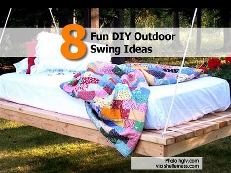 8 fun diy outdoor swing ideas