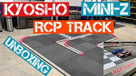 kyosho mini  racing rcp track unboxing  install rcp wide  mini  rack track youtube