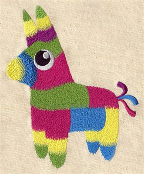 el burro pinata mexican culture embroidered waffle weave hand etsy