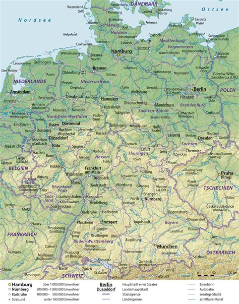 landkarte deutschland grosse uebersichtskarte weltkartecom karten