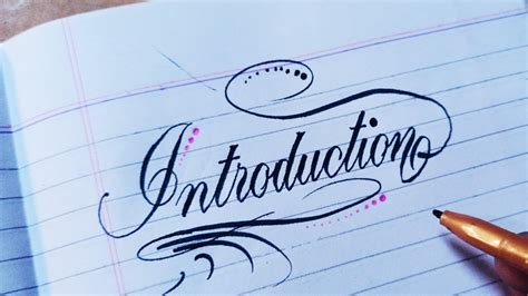 write introduction  stylish calligraphy youtube