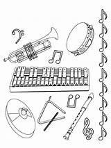 Ausmalbilder Musikinstrumente Instrumente sketch template
