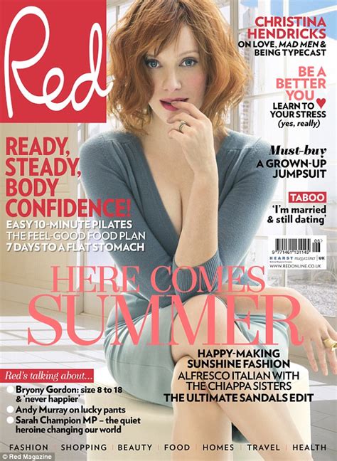 mad men s christina hendricks shares tips for a healthy marriage in red magazine daily mail online