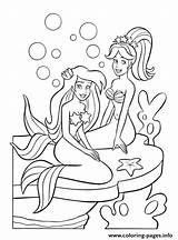 Sisters Coloring Mermaid Pages Little Printable Ariel Ariels Disney Colouring Mermaids Princess Print Color Choose Board Colors sketch template