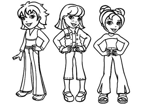 polly pocket  friends coloring pages  place  color