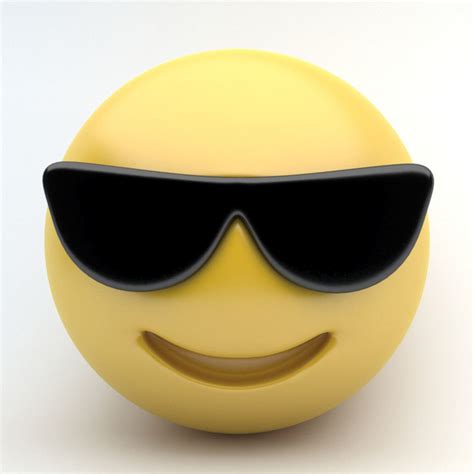 model emoticon sunglasses vr ar  poly cgtrader