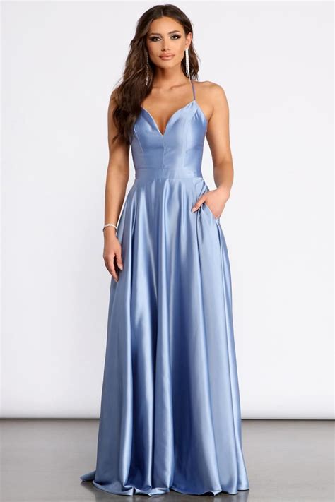 alexandra satin lace    dress windsor baby blue bridesmaid dresses light blue