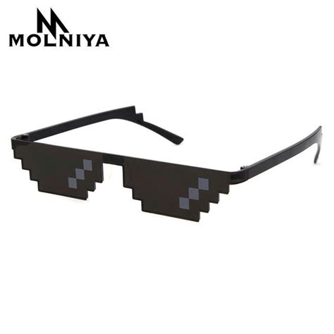 2017 New Deal With It Glasses Thug Life Glasses Pixel Women Men
